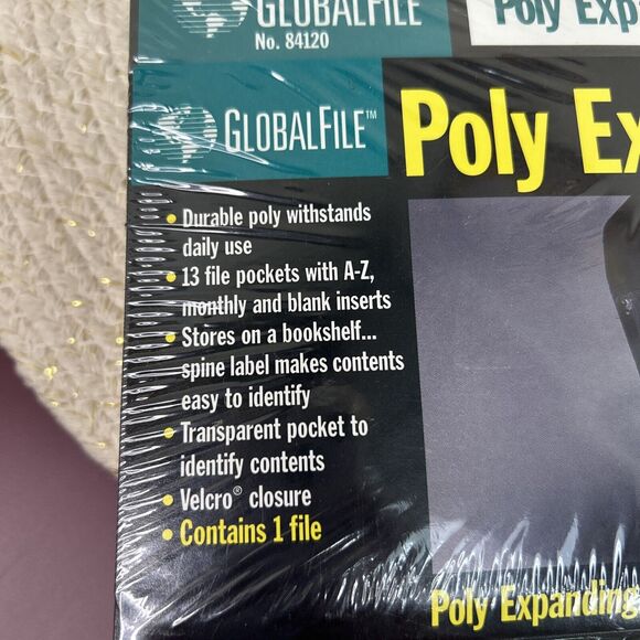Global File Poly Expanding File Letter Size 13 File Pockets With A-Z  5.5”x10” - Picture 4 of 4